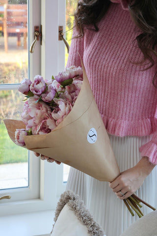 The Blush Peony & Vase Gift Bundle