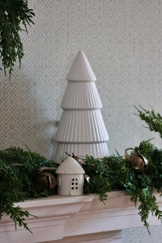 White Ceramic Pine Tree