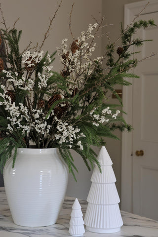 White Ceramic Pine Tree