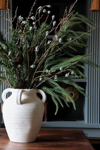 Faux Winter Boule Arrangement