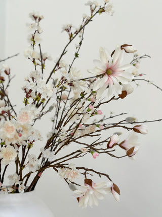 Faux Blush Spring Blossom Arrangement