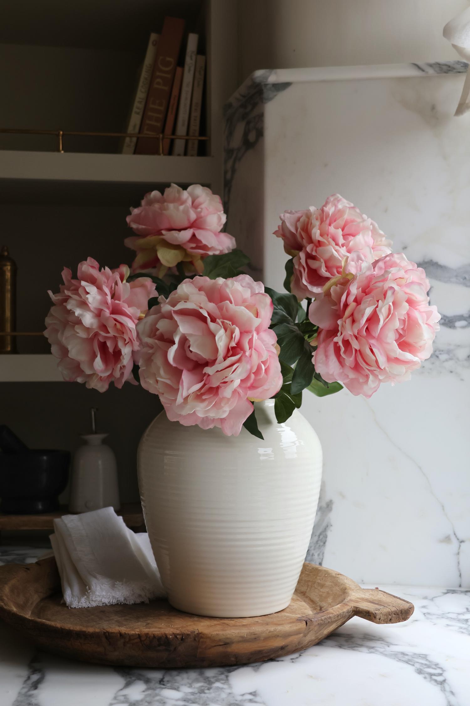 Faux Fluffy Pink Peony