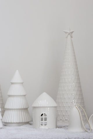 White Ceramic Pine Tree