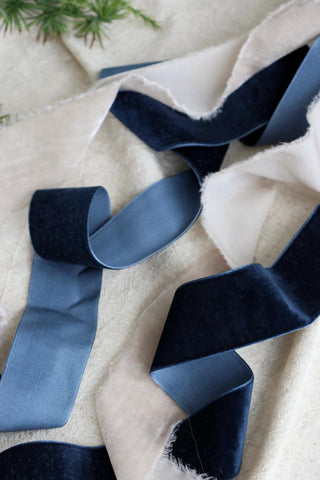 Velvet Ribbon - French Blue - 5m