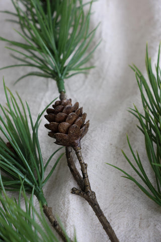 Faux Aleppo Pine Branch