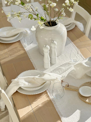 White Linen Napkin - Set of 4