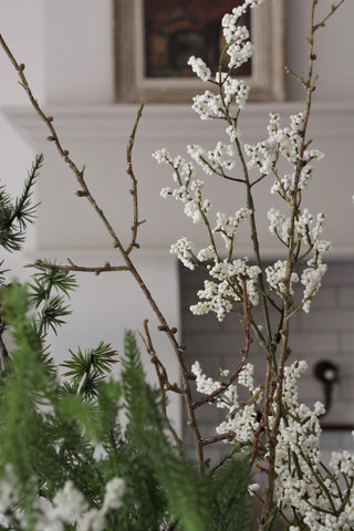 Faux White Berry Arrangement Deluxe