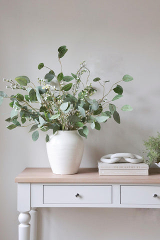 Faux Eucalyptus & Waxflower Arrangement