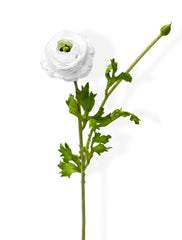 Faux White Ranunculus Stem