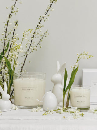 White Blossom Candle - Large