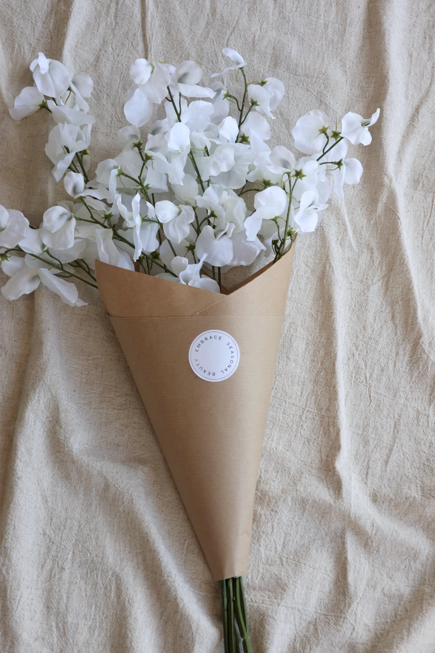 Faux Sweet Pea Bouquet