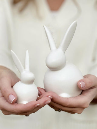 White Ceramic Sitting Bunny