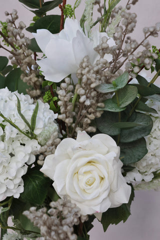 SECONDS Faux White & Green Bouquet