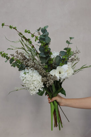 SECONDS Faux White & Green Bouquet
