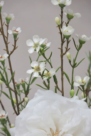 SAMPLE Faux Waxflower & White Florals
