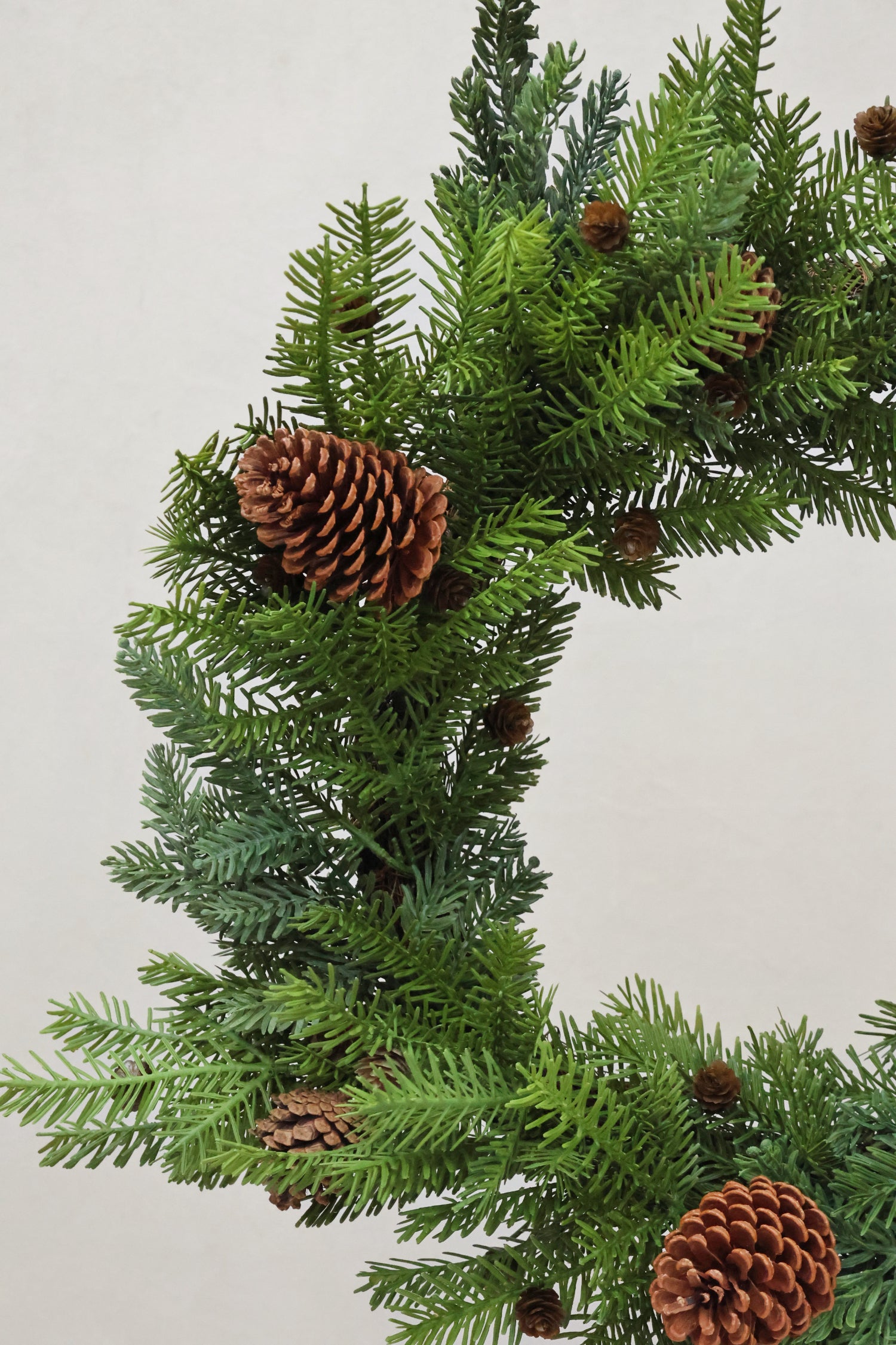 SAMPLE Faux Mixed Foliage & Pinecone Wreath