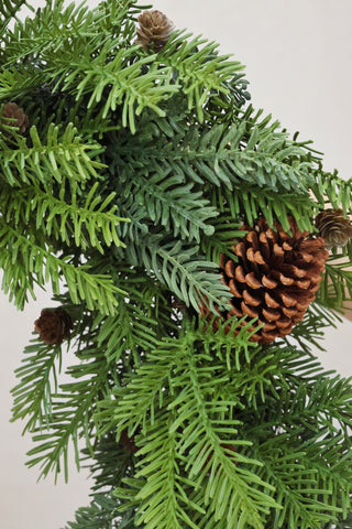 SAMPLE Faux Mixed Foliage & Pinecone Wreath