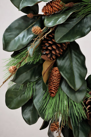 SAMPLE Faux Magnolia & Pine Wreath