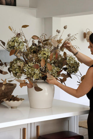 Faux Autumn Harvest Arrangement