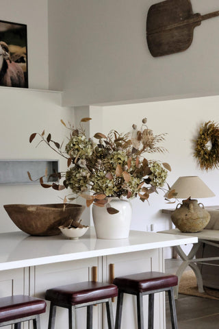 Faux Autumn Harvest Arrangement