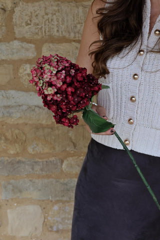 Faux Crimson Cone Hydrangea