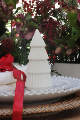 White Ceramic Pine Tree