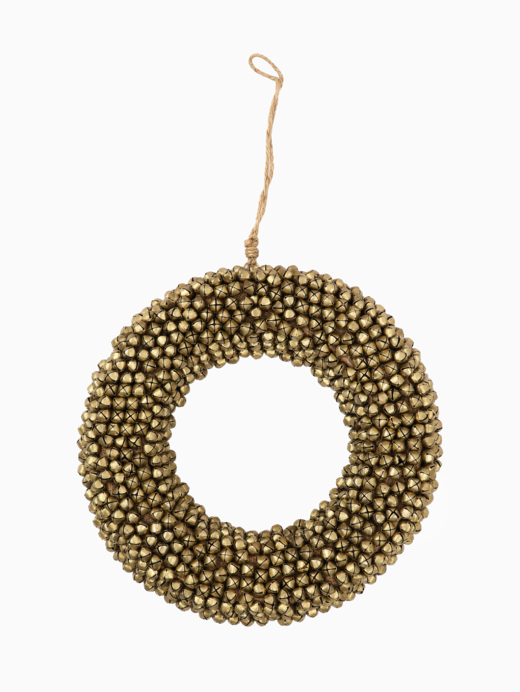 Large Christmas Jingle Bell Wreath on white