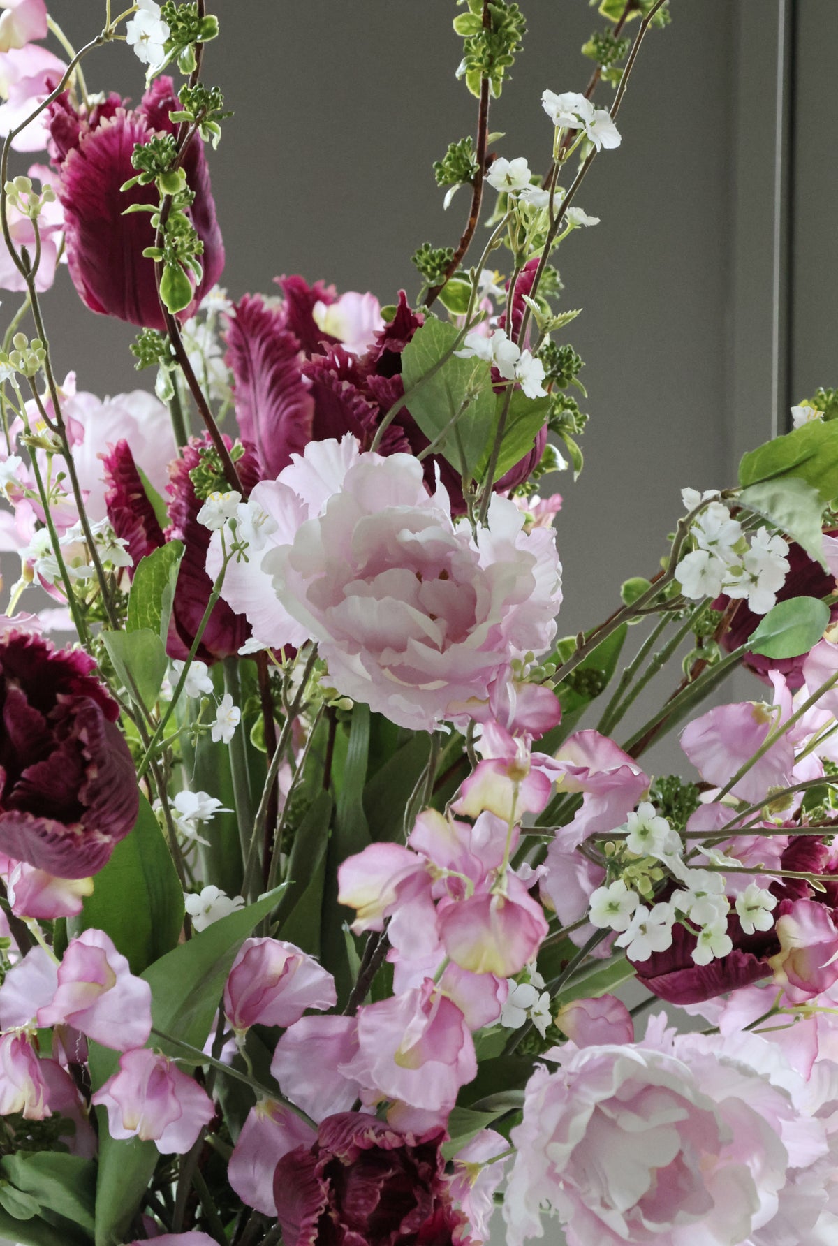 Lilac sweetpea stem