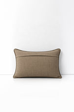 Decorative pillow with geometric pattern on a white background