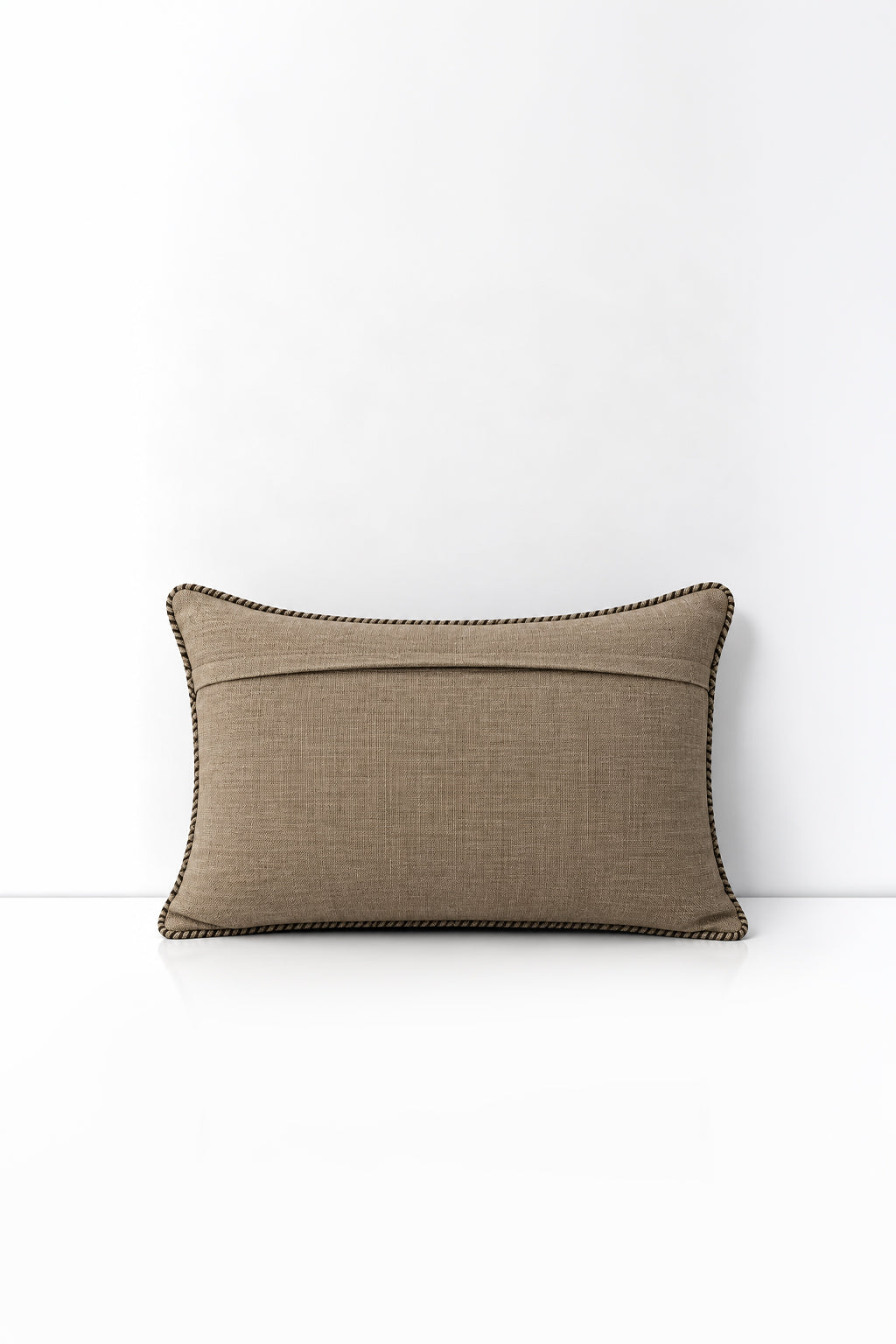 Decorative pillow with geometric pattern on a white background