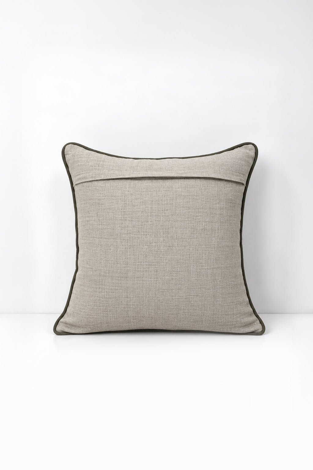 Decorative pillow with geometric pattern on a white background