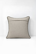 Decorative pillow with geometric pattern on a white background