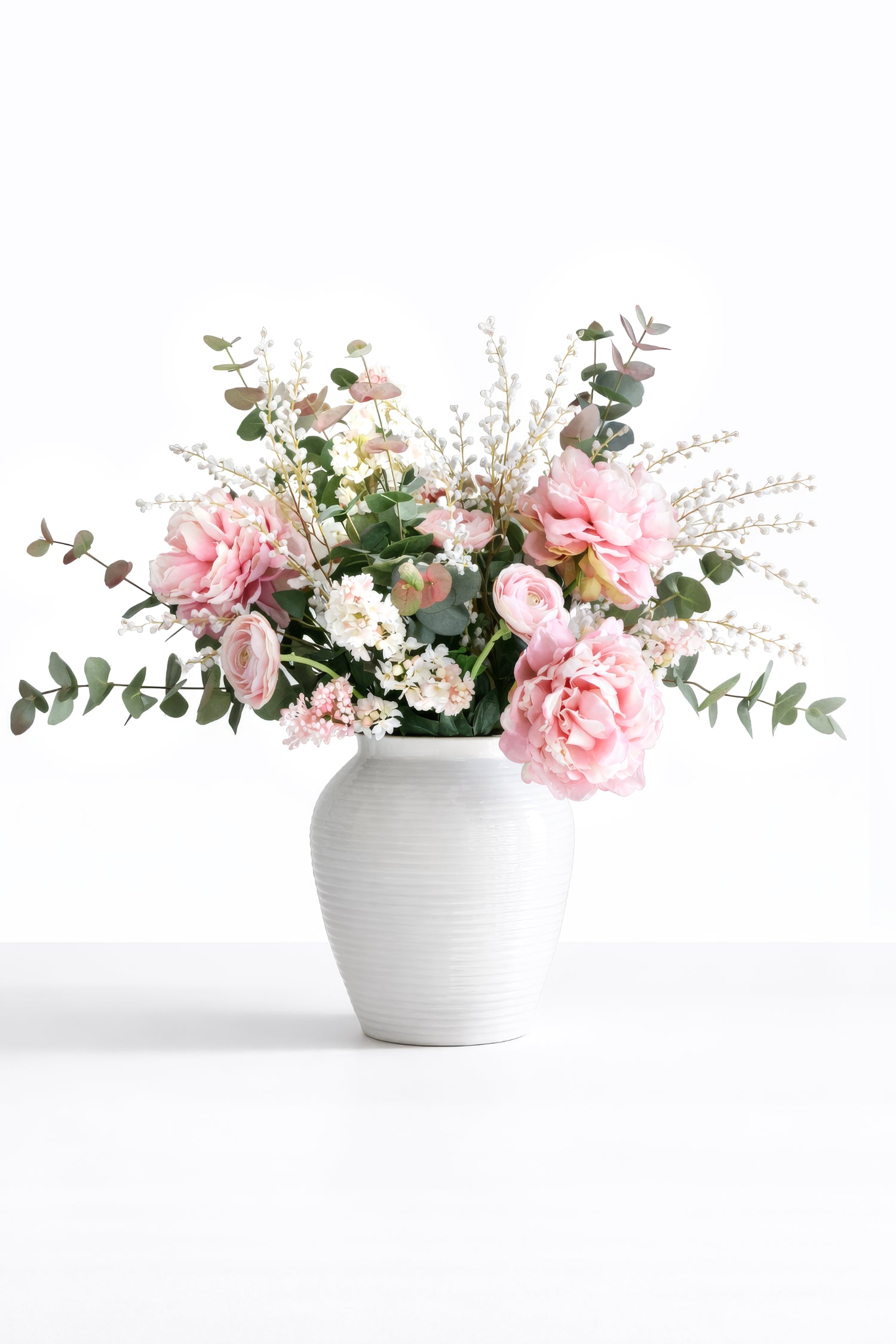 Faux Pink Peony Arrangement