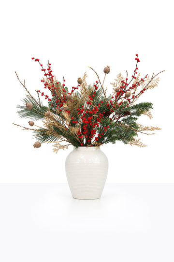 Faux Red Berry Arrangement - Deluxe