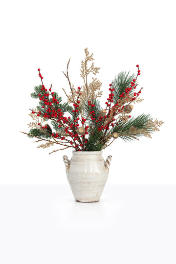 Faux Red Berry Arrangement - Premium