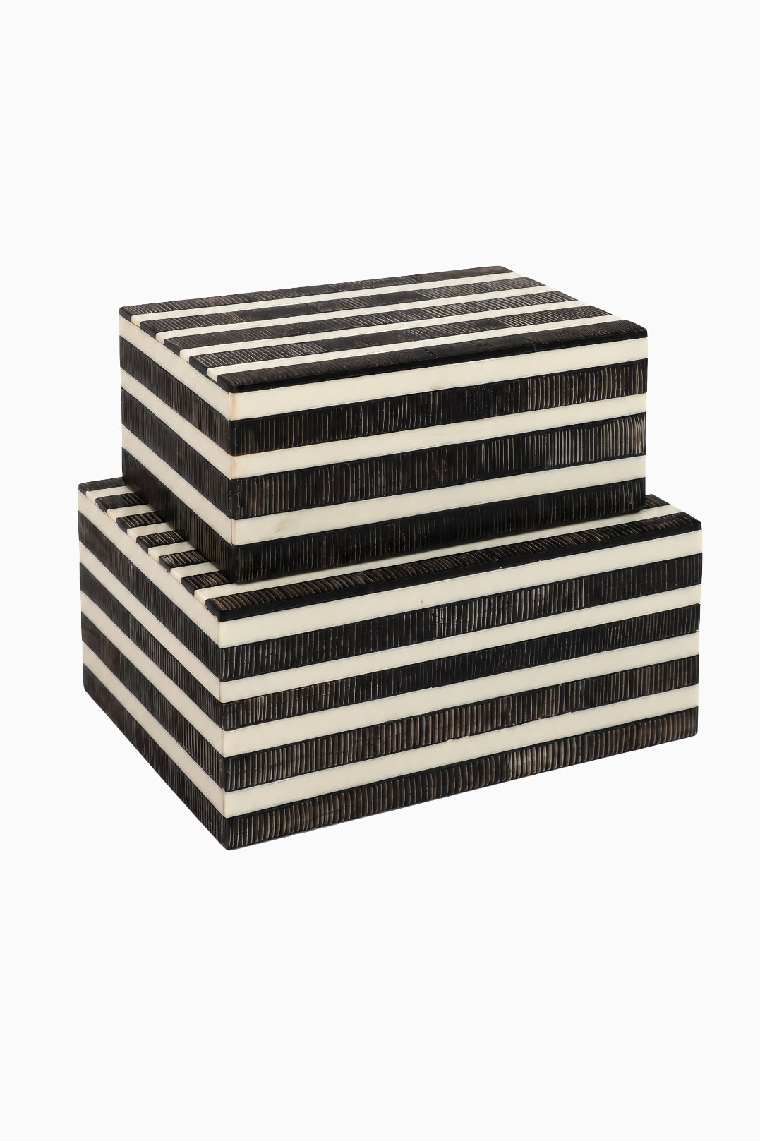 Stripe Resin Box - Set of 2