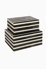 Stripe Resin Box - Set of 2