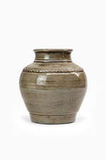 A ceramic vase on white