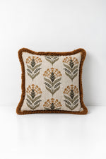 Decorative pillow with embroidery on a white background