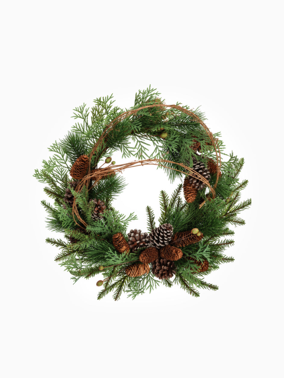 Faux Woodland Wreath on white