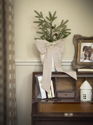 Cotton Green Pleated Bow