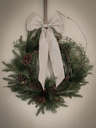 Cotton Green Pleated Bow