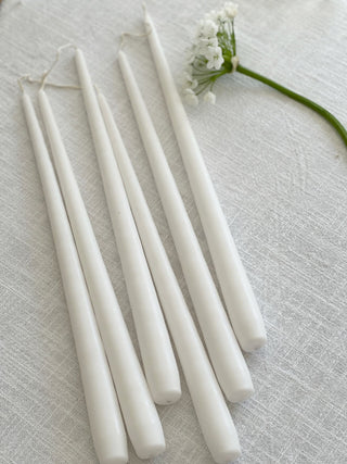 White Tapered Dinner Candle